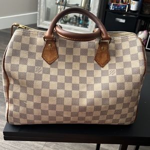 Authentic Louis Vuitton Speedy 30 Damier Azur